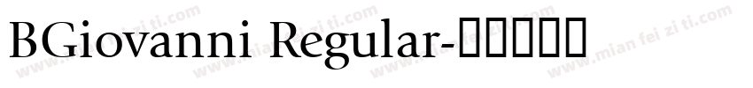 BGiovanni Regular字体转换